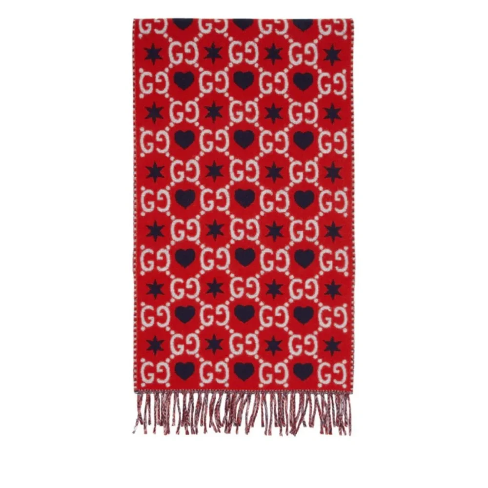 Gucci GG Heart and Stars reversible scarf - Picture 2 of 3